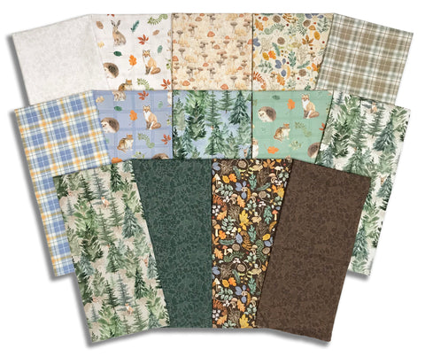 Matt's Clothworks Pre-Cut 14 Piece Half Yard Bundle - Woodland Way