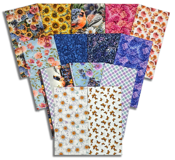 Matt's Blank Quilting Pre-Cut 14 Piece Half Yard Bundle - Florinda