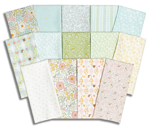 Matt's Pre-Cut Riley Blake 14 Piece Half Yard Bundle - Little Posies