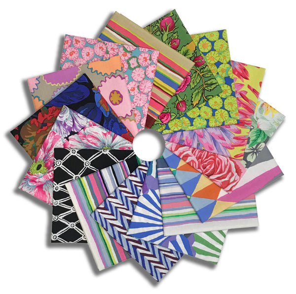 Matt's Pre-Cut Kaffe Fassett 15 Piece Fat Quarter Bundle - Contrast