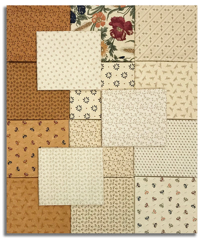 Matt's Pre-Cut Moda Kansas Troubles 15 Piece Fat Quarter Bundle - Wheatland - Light