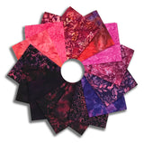 Matt's Hoffman Batiks Pre-Cut 15 Piece Fat Quarter Bundle - Tickled Pink