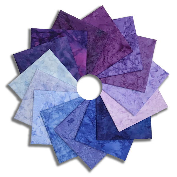 Matt's Hoffman Bali Batiks Pre-Cut 15 Piece Fat Quarter Bundle - Alliums