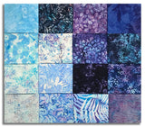 Matt's Hoffman Bali Batiks Pre-Cut 16 Piece Fat Quarter Bundle - Blueberry