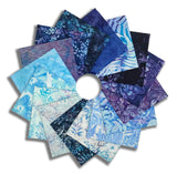 Matt's Hoffman Bali Batiks Pre-Cut 16 Piece Fat Quarter Bundle - Blueberry