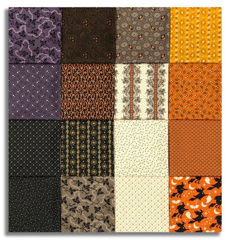 Matt's Pre-Cut Henry Glass & Co. 16 Piece Fat Quarter Bundle - Mr. Moon