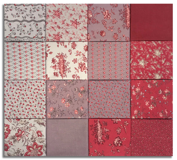 Matt's Pre-Cut Moda French General 16 Piece Fat Quarter Bundle - Fleur ...