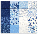Matt's Wilmington Pre-Cut 16 Piece Fat Quarter Bundle - Blissful Blues