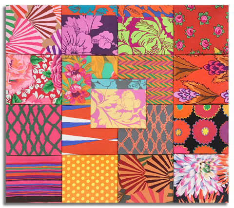 Matt's Pre-Cut Kaffe Fassett 17 Piece Fat Quarter Bundle - Punch