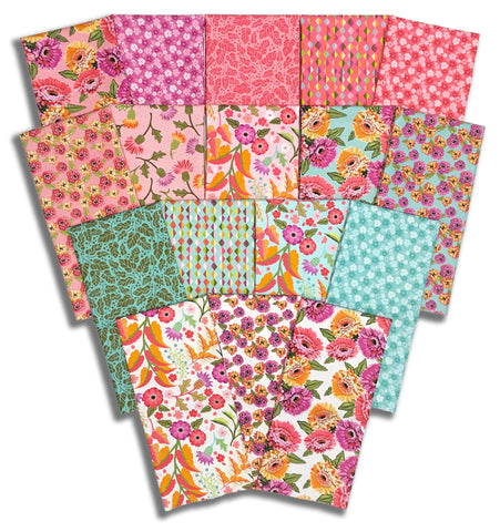 Matt's Riley Blake Pre-Cut 17 Piece Half Yard Bundle - Zinnias