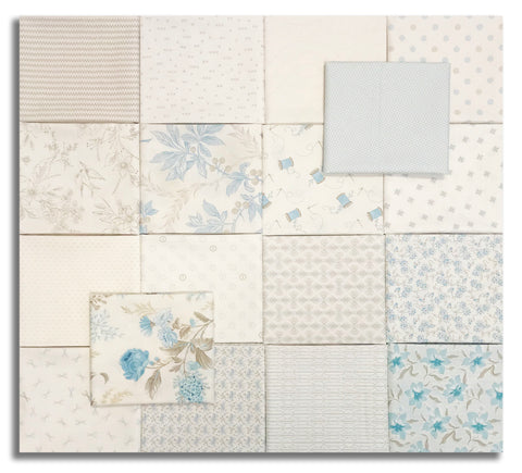 Matt's Cut Andover Sewing Bird Pre-Cut 18 Piece Fat Quarter Bundle - Cream