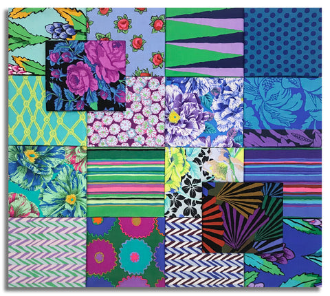 Matt's Pre-Cut Kaffe Fassett 18 Piece Fat Quarter Bundle - Water