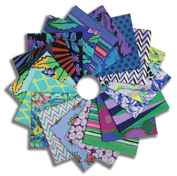 Matt's Pre-Cut Kaffe Fassett 18 Piece Fat Quarter Bundle - Water