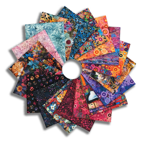 Matt's Timeless Treasures Pre-Cut 18 Piece Fat Quarter Bundle - Calico Patchwork