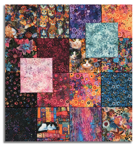 Matt's Timeless Treasures Pre-Cut 18 Piece Fat Quarter Bundle - Calico Patchwork