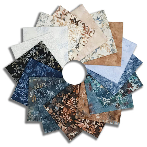 Matt's Hoffman Bali Batiks Pre-Cut 18 Piece Fat Quarter Bundle - Autumn Mist