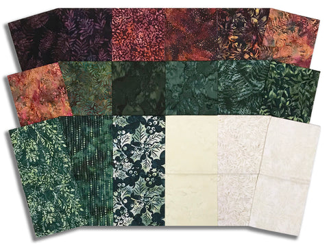 Matt's Pre-Cut Hoffman Batik 18 Piece Half Yard Bundle - Mulberry Bush