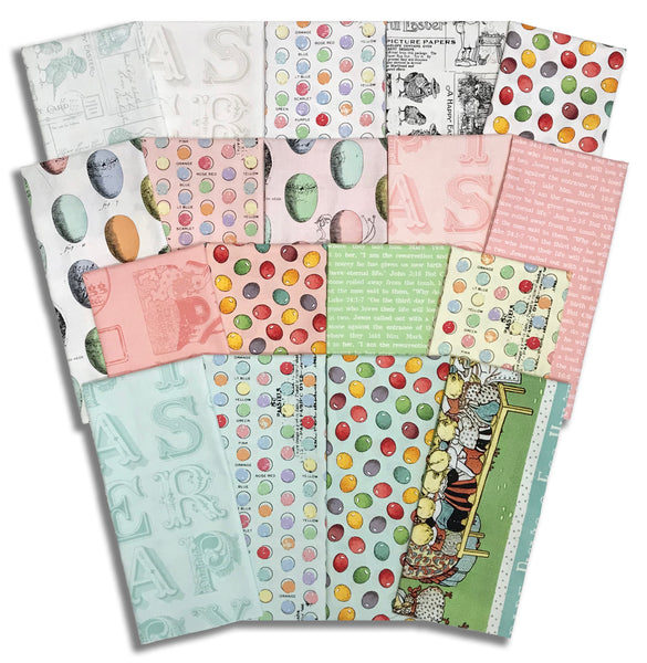 Matt's Pre-Cut Riley Blake 18 Piece Half Yard Bundle - Egg Hunt