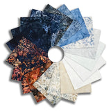 Matt's Pre-Cut Hoffman Batik 19 Piece Fat Quarter Bundle - Clear Skies
