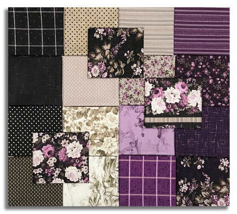 Matt's Wilmington Pre-Cut 19 Piece Fat Quarter Bundle - Blackberry Bramble
