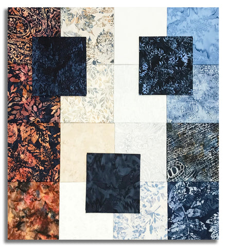 Matt's Pre-Cut Hoffman Batik 19 Piece Fat Quarter Bundle - Clear Skies