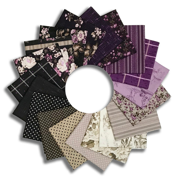 Matt's Wilmington Pre-Cut 19 Piece Fat Quarter Bundle - Blackberry Bramble