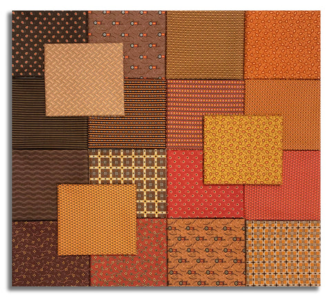 Matt's Cut Andover Spice Market Pre-Cut 19 Piece Fat Quarter Bundle - Dark