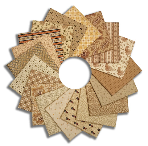 Matt's Cut Andover Spice Market Pre-Cut 19 Piece Fat Quarter Bundle - Light