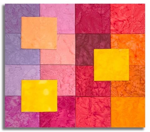 Matt's Pre-Cut 19 Piece Fat Quarter Bundle - Hoffman Watercolor 1895 Batiks - Little Bit Hotter