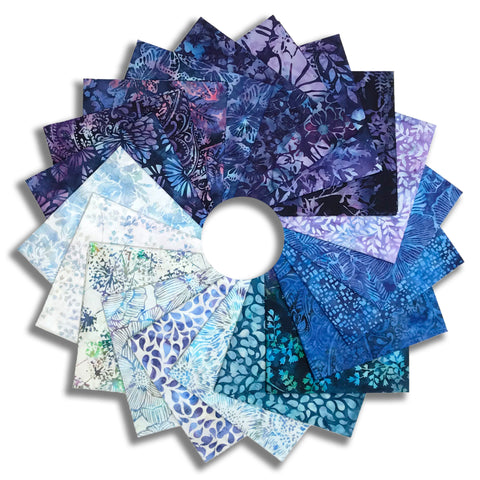 Matt's Pre-Cut Hoffman Batik 20 Piece Fat Quarter Bundle - Celestial