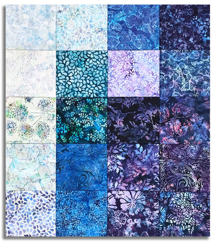 Matt's Pre-Cut Hoffman Batik 20 Piece Fat Quarter Bundle - Celestial
