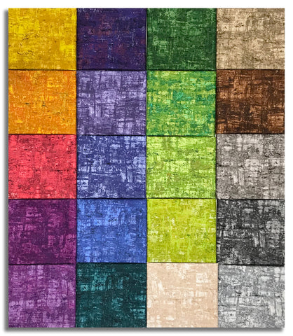 Matt's Pre-Cut 20 Piece Fat Quarter Bundle - Nitty Gritty - Rainbow
