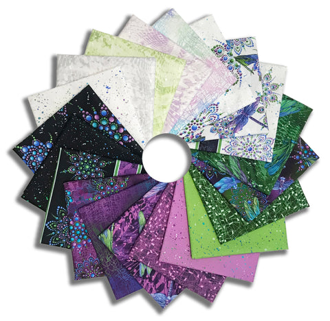 Matt's Benartex Pre-Cut 20 Piece Fat Quarter Bundle  - Dragonfly Wonder
