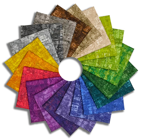 Matt's Pre-Cut 20 Piece Fat Quarter Bundle - Nitty Gritty - Rainbow