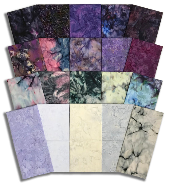 Matt's Pre-Cut 20 Piece Half Yard Bundle - Hoffman Batiks - Galaxy