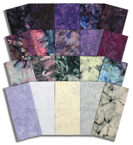 Matt's Pre-Cut 20 Piece Half Yard Bundle - Hoffman Batiks - Galaxy