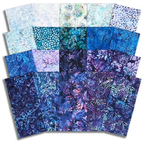 Matt's Pre-Cut Hoffman Batik 20 Piece Half Yard Bundle - Celestial