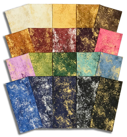 Matt's Pre-Cut Hoffman Metallic 20 Piece Half Yard Bundle - Brilliance