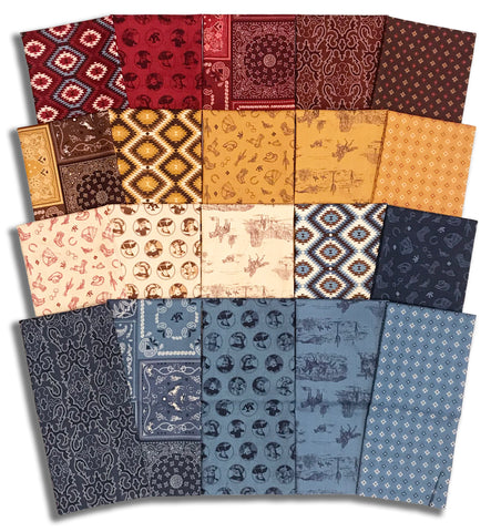 Matt's Riley Blake Pre-Cut 20 Piece Half Yard Bundle - John Wayne American West