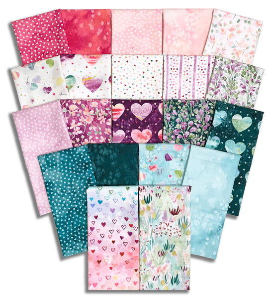 Matt's Pre-Cut Moda 21 Piece Half Yard Bundle - Fleur The Love
