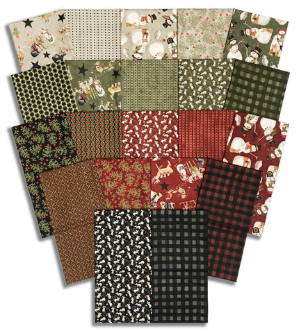 Matt's Riley Blake Pre-Cut 21 Piece Half Yard Bundle - Northern Christmas