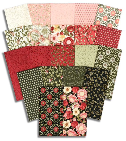 Matt's Pre-Cut Riley Blake 21 Piece Half Yard Bundle - Tangled Garden