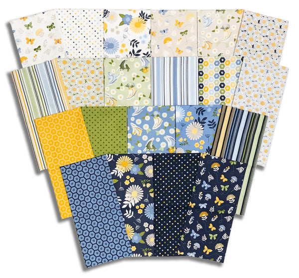 Matt's Riley Blake Pre-Cut 21 Piece Half Yard Bundle - Sunshine & Dandelions