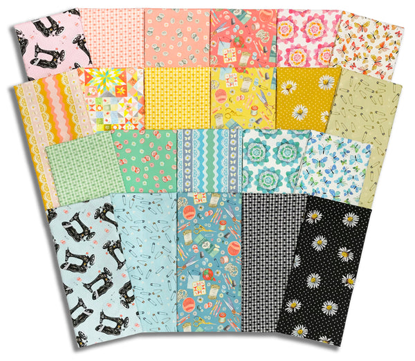 Matt's Benartex Pre-Cut 22 Piece Half Yard Bundle  - Love & Stitches