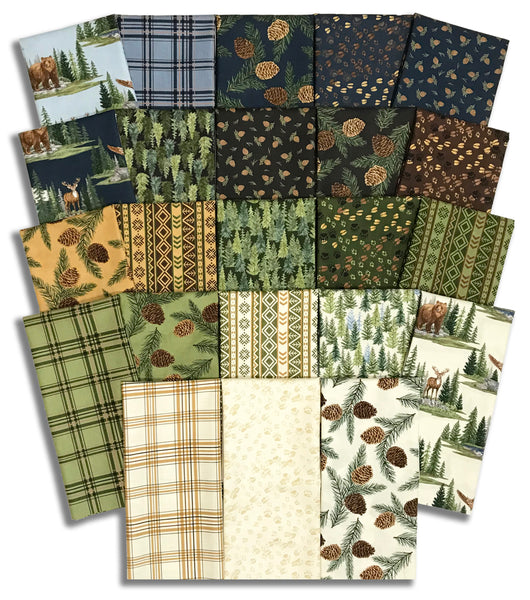 Matt's Pre-Cut Moda 23 Piece Half Yard Bundle - Northwoods Lodge
