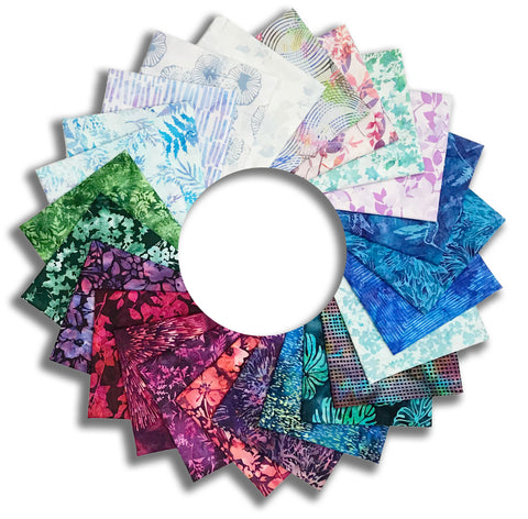 Matt's Hoffman Bali Batiks Pre-Cut 24 Piece Fat Quarter Bundle - Abundant Jewel