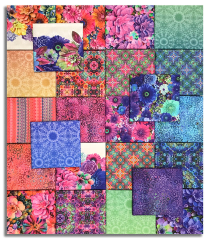 Matt's Hoffman Spectrum Print Pre-Cut 24 Piece Fat Quarter Bundle - Bloom!