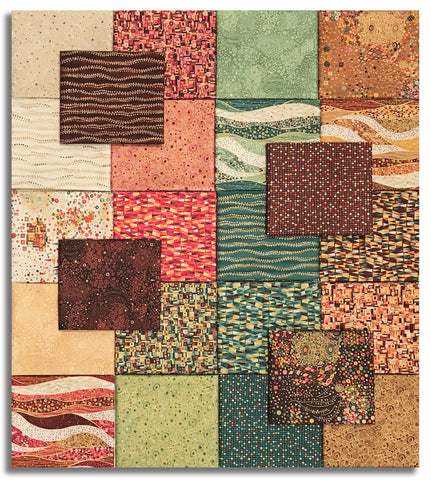 Matt's Andover/Makower Pre-Cut 24 Piece Fat Quarter Bundle - Golden