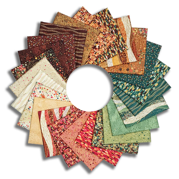Matt's Andover/Makower Pre-Cut 24 Piece Fat Quarter Bundle - Golden