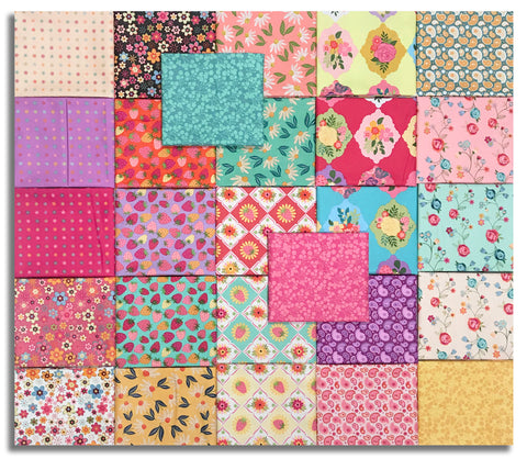 Matt's Poppie Cotton Pre-Cut 27 Piece Fat Quarter Bundle - Calico Cowgirls